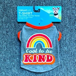 Rainbow “Cool To Be Kind” Pet T-Shirt - Brand New